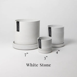 White Colorways Planter with Saucer