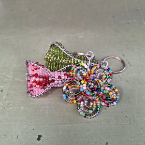 Beaded Flower Keychains