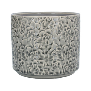 Grey Succulents Ceramic Planter 6"