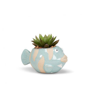 Blue Fish Planter 2"