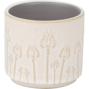 White Poppy Pot