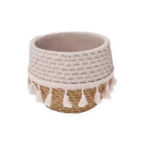 Pink Tassels Pot