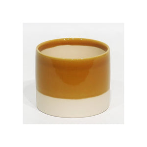 Ochre Reactive Glaze Ceramic Pot