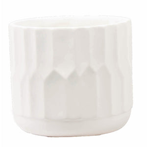 Denmark Dolomite Matte White Planter