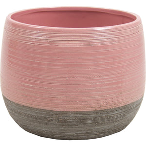 Pink Glossy Ceramic Pot 6"