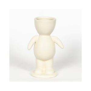 Cream Figure Ceramic Vase