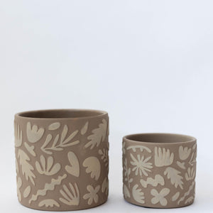 Simple Leaves Terracotta Planter