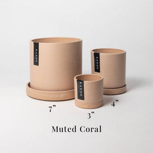 Coral Colorways Planter with Saucer