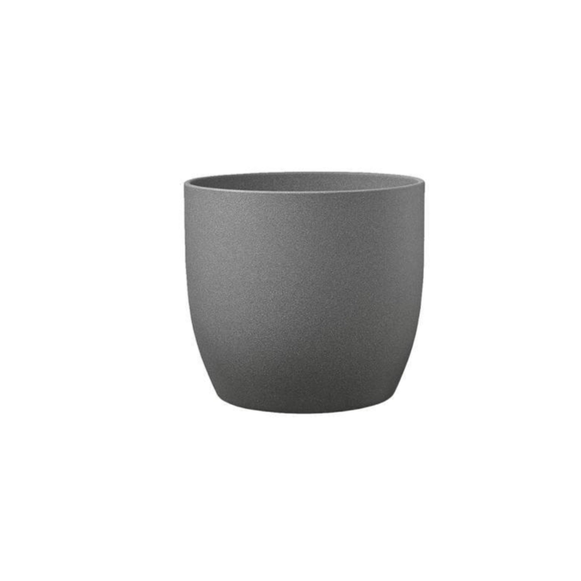 Dark Grey Stone Basel Pot  12X10CM/5X4''