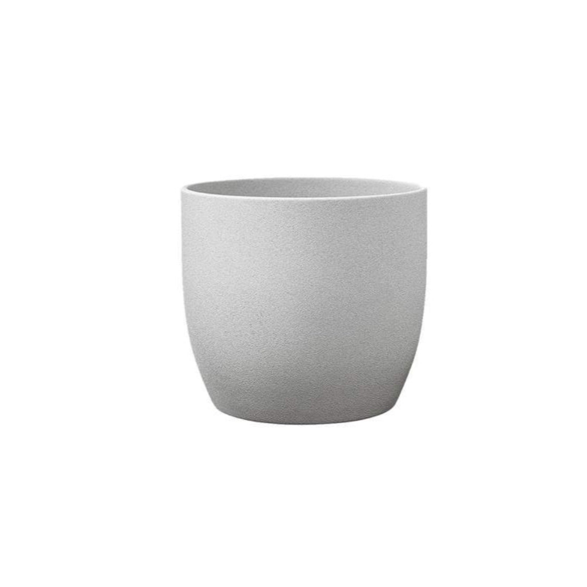 Basel Pot Light Grey Stone 12 x 10 cm / 5 x 4