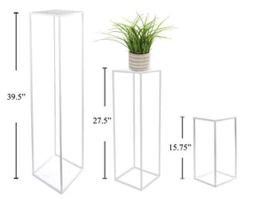 White Metal Plant Stand