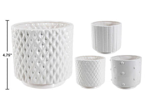 White Round Planter Assorted