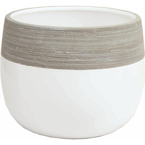 Nordic White & Grey Dolomite Planter 4"