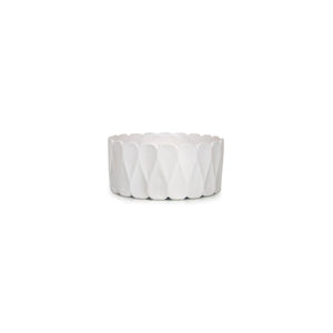 White Cannes Low Dolomite Planter 8"